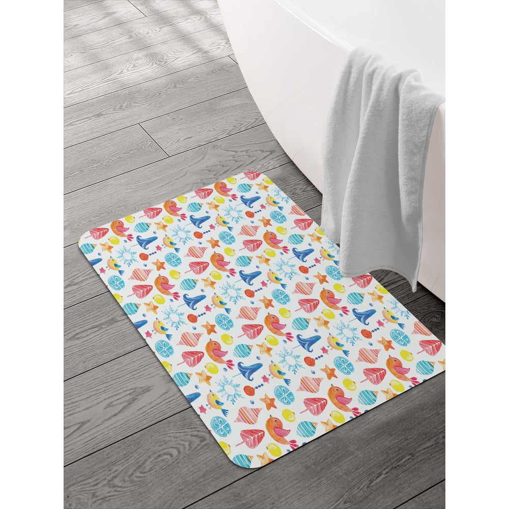 Изображение товара Коврик для ванной и туалета JOYARTY 58x38 см Новогодние украшения