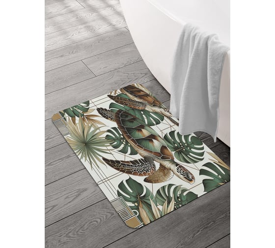 Изображение товара Коврик для ванной и туалета JOYARTY Черепаха летает 58x38 см, sbmrec_sd3559_58x38