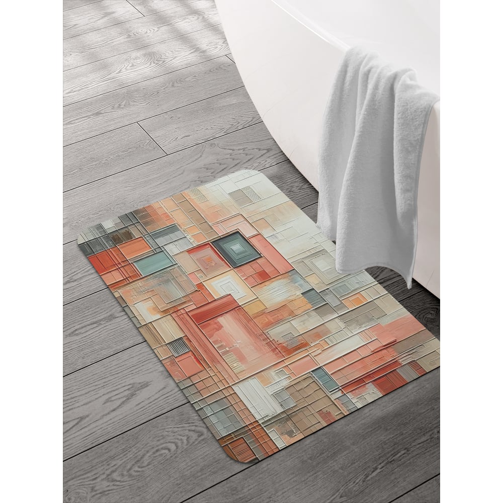 Изображение товара Коврик для ванной и туалета JOYARTY Ровные мазки 58x38 см