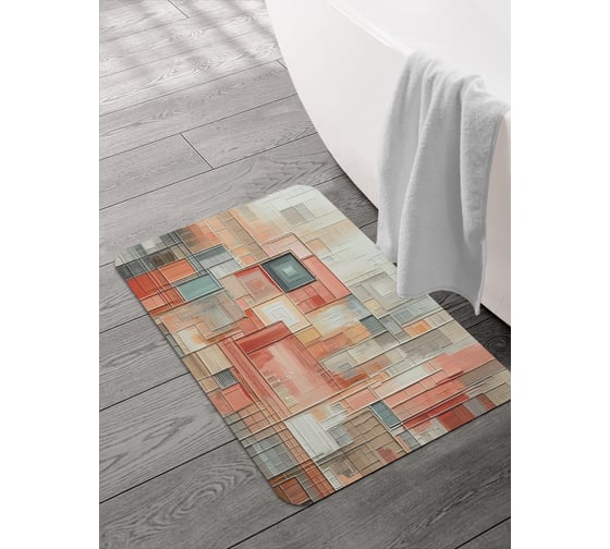 Изображение товара Коврик для ванной и туалета JOYARTY Ровные мазки 58x38 см, sbmrec_sd3510_58x38