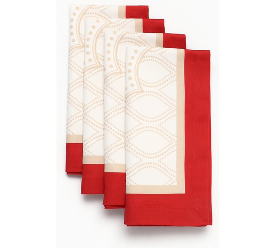 Изображение товара Набор салфеток Этель Christmas wreath 40x40 см 4 шт., 100% хлопок, саржа 190гр/м2 10554231