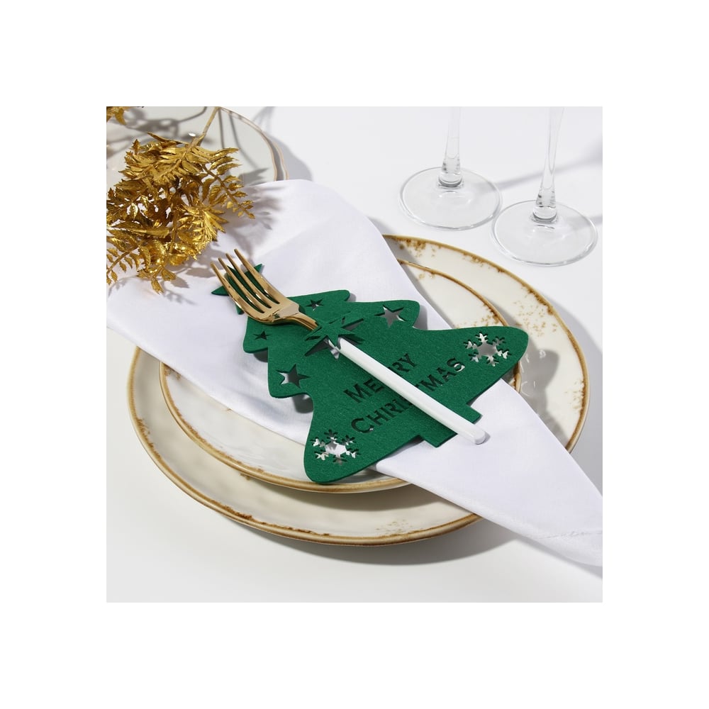 Изображение товара Набор Доляна Елка 4 шт. зеленый 20x17 см