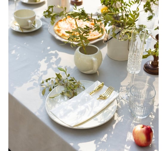 Изображение товара Набор конвертов для приборов Этель Home collection-4 шт, 22x10 см, белый,100% лён 10609969