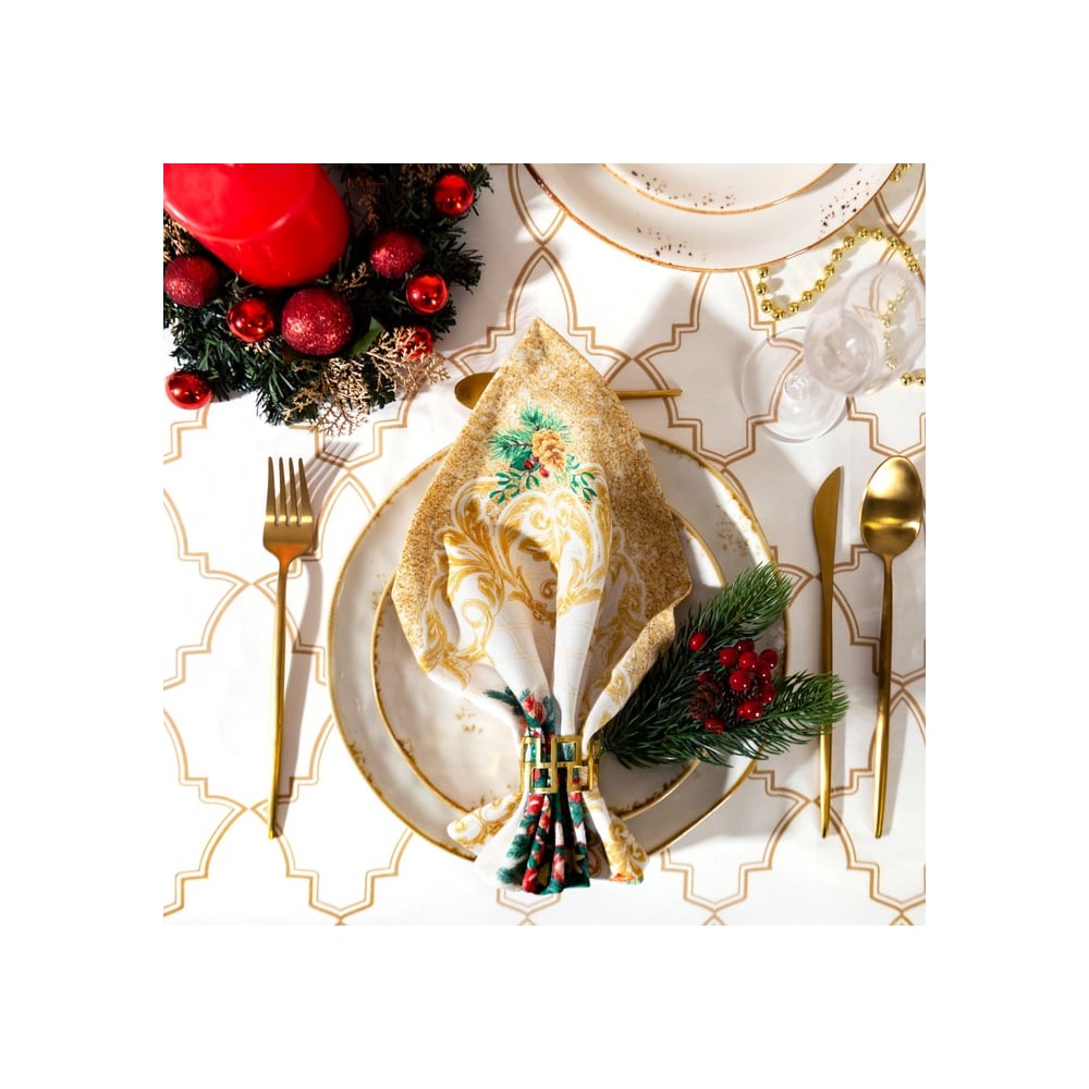 Изображение товара Набор салфеток Этель Golden Christmas 40x40 см 4 шт. Изображение товара Набор салфеток Этель Golden Christmas 40x40 см 4 шт.