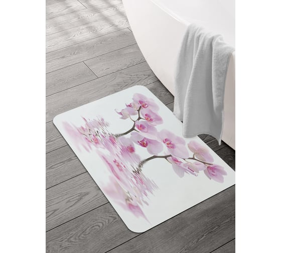 Изображение товара Коврик для ванной и туалета JOYARTY 58x38 см Плавучие цветы sbmrec_17601_58x38