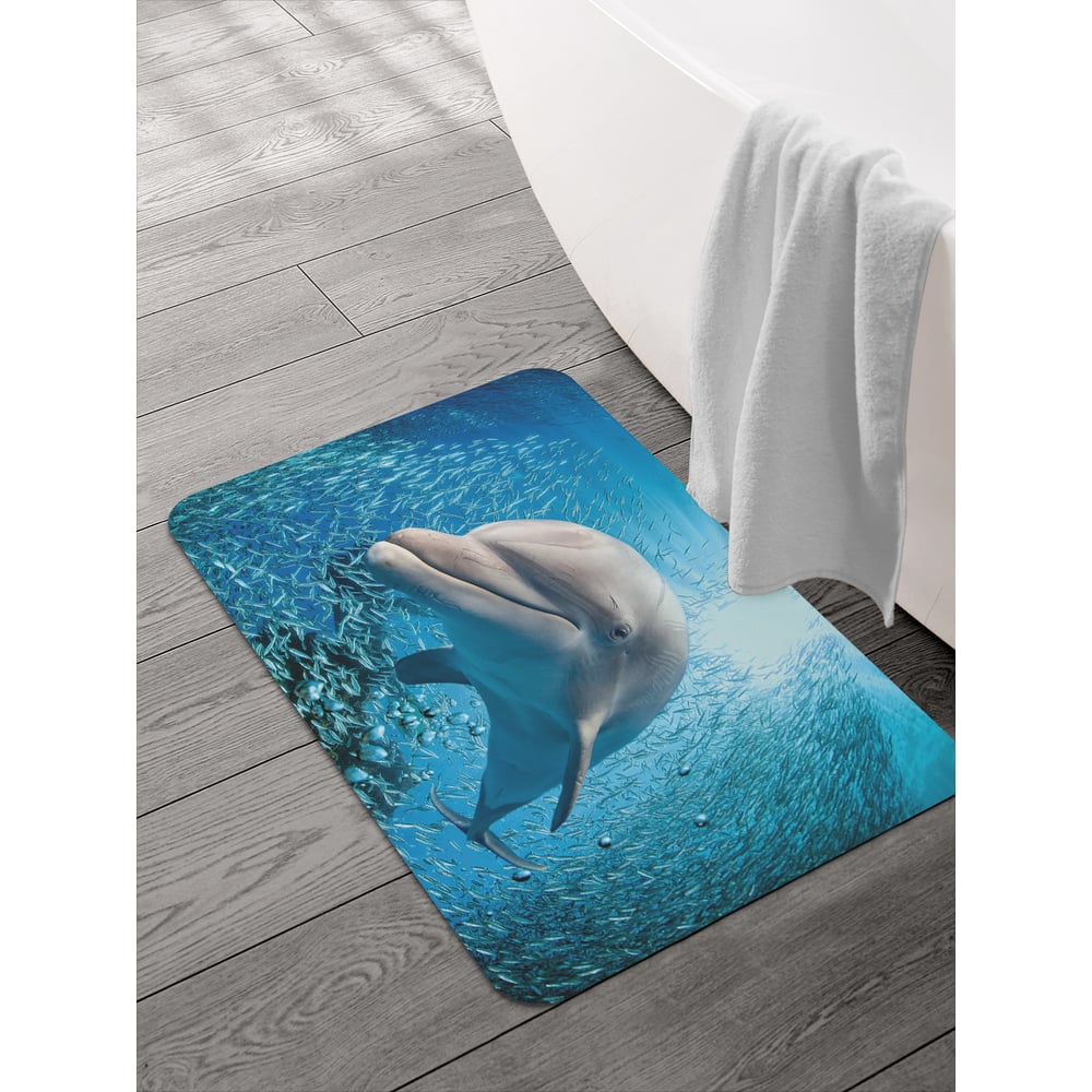 Изображение товара Коврик для ванной и туалета JOYARTY 58x38 см морская тематика