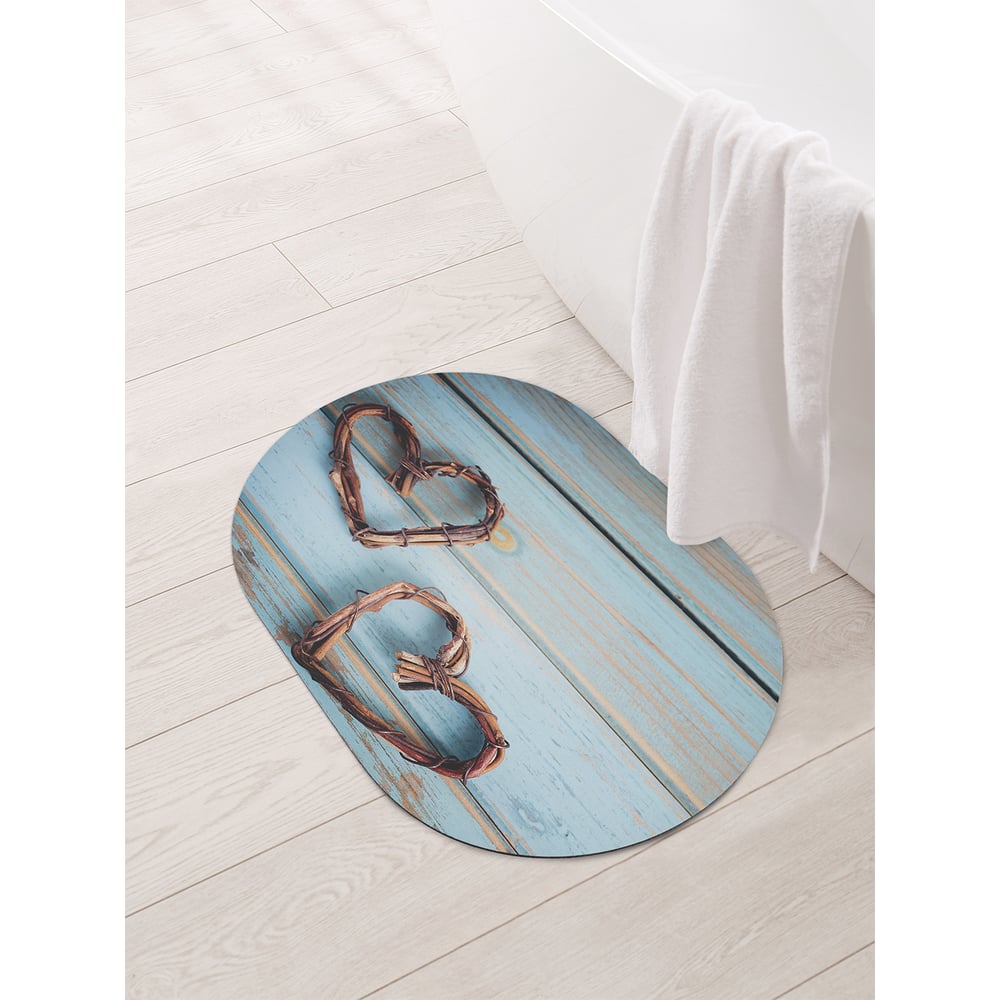 Изображение товара Коврик для ванной JOYARTY овальный противоскользящий 58x38 см