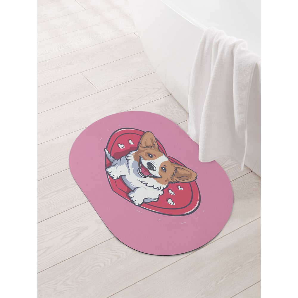 Изображение товара Коврик для ванной и туалета JOYARTY 58x38 см с противоскользящим покрытием