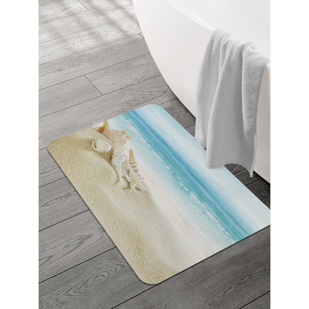 Изображение товара Коврик для ванной JOYARTY 58x38 см морская тематика противоскользящий