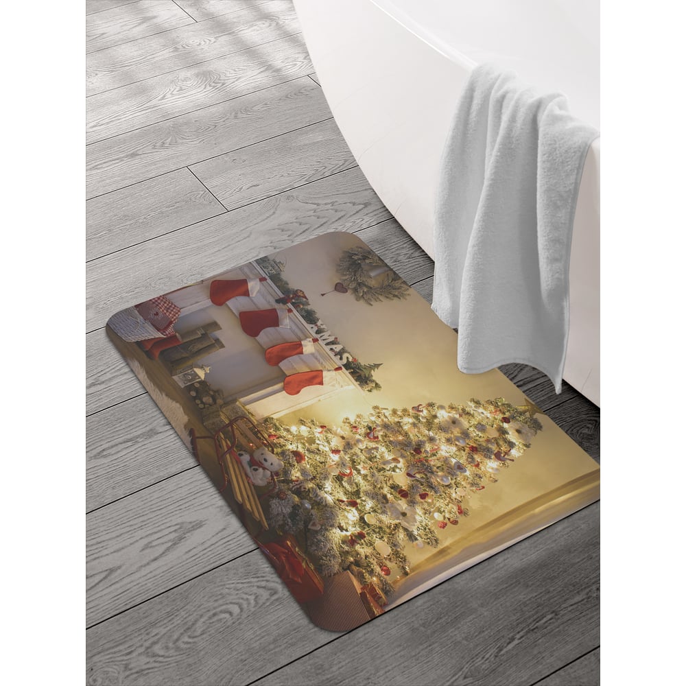 Изображение товара Коврик для ванной и туалета JOYARTY Новогодняя атмосфера 58x38 см