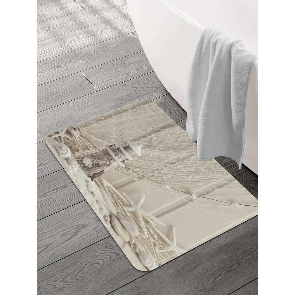 Изображение товара Коврик для ванной JOYARTY 58x38 см Маяк с декорациями