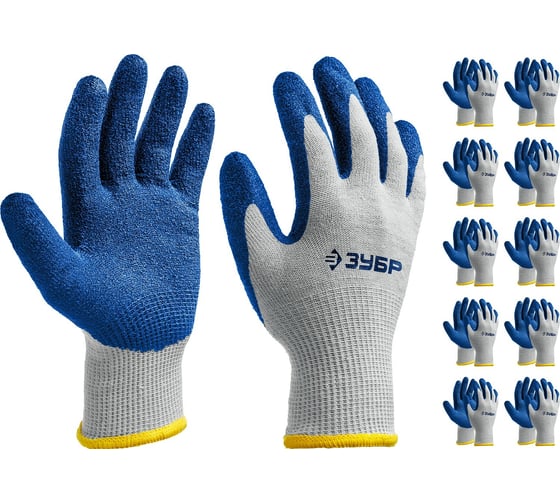 Изображение товара Перчатки с нитриловым обливом ЗУБР Захват, размер L-XL, 10 пар 11457-K10