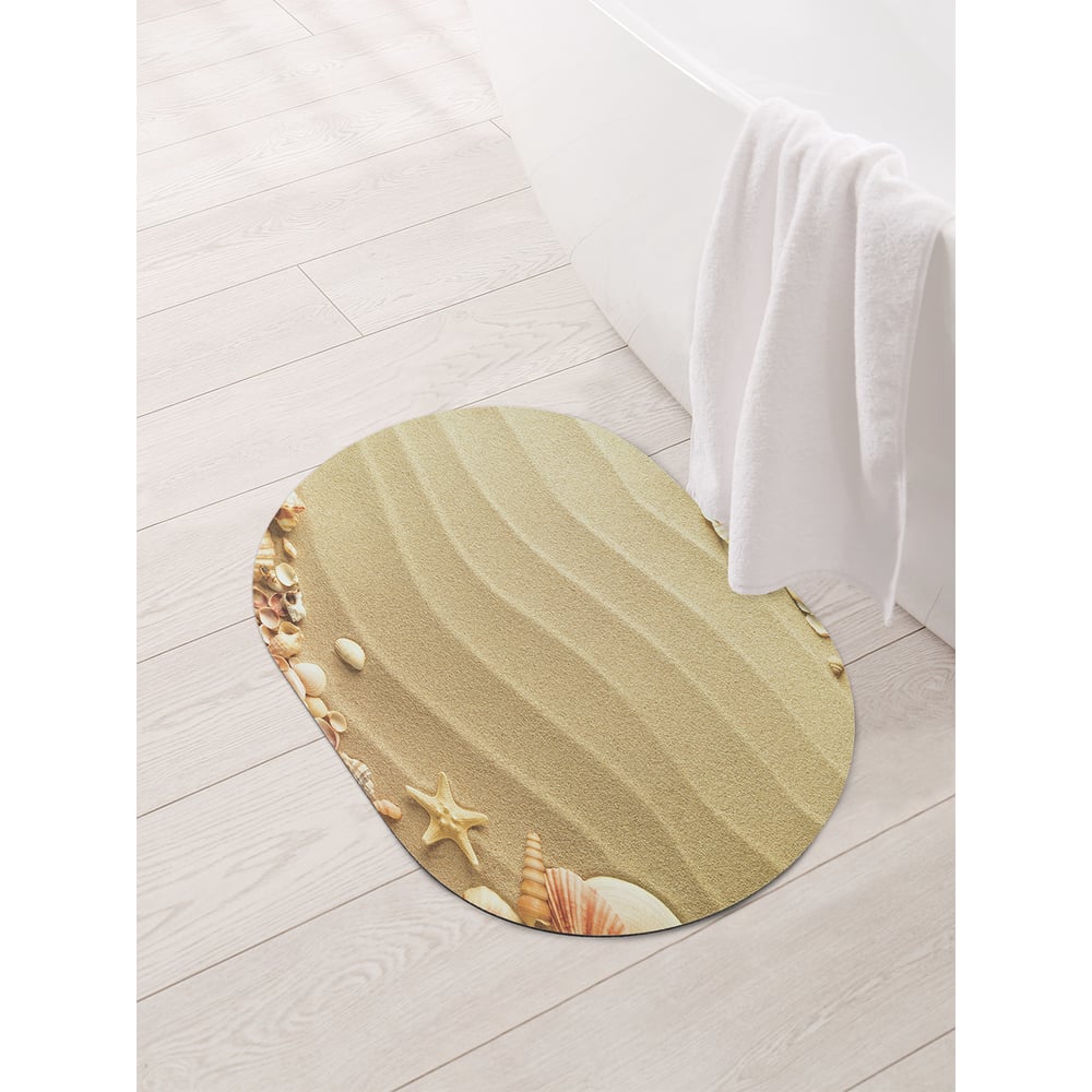 Изображение товара Овальный противоскользящий коврик для ванной JOYARTY 58x38 см