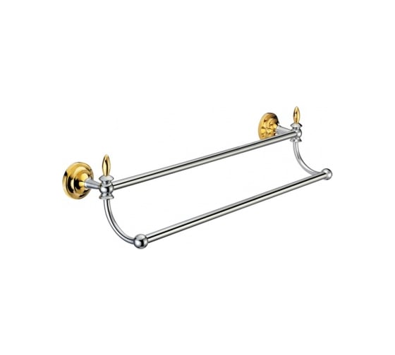 Изображение товара Двойная штанга для полотенец MELANA хром, золото 820002