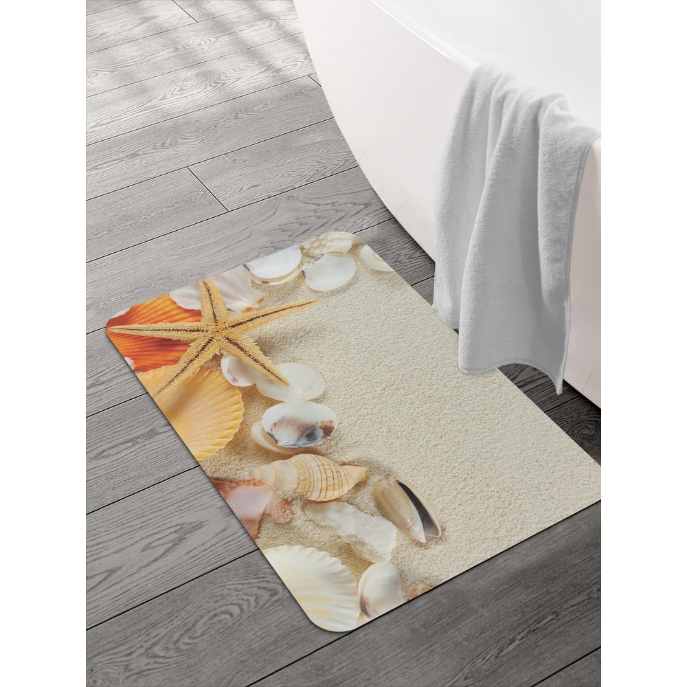 Изображение товара Коврик для ванной и туалета JOYARTY 58x38 см с морским рисунком, противоскользящий