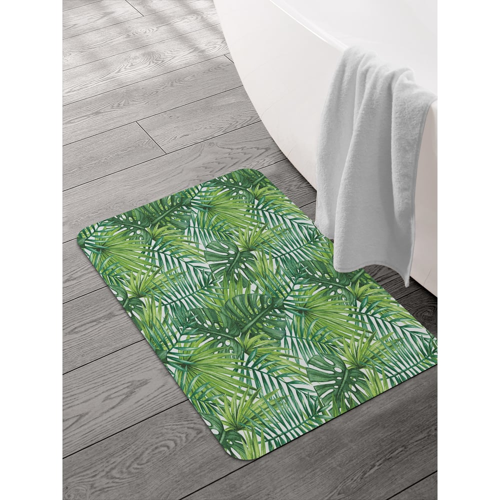 Изображение товара Коврик для ванной и туалета JOYARTY 58x38 см Тропические листья