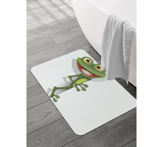 Изображение товара Коврик для ванной и туалета JOYARTY 58x38 см Улыбка лягушки sbmrec_9552_58x38