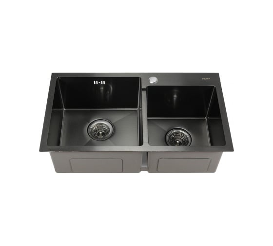 Изображение товара Мойка MELANA ProfLine 3.0/220, сатин, графит, 2-я чаша, врезная, прямоугольная S7240HB графит