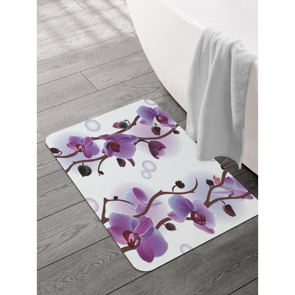 Изображение товара Коврик для ванной и туалета JOYARTY 58x38 см Орхидеи противоскользящий