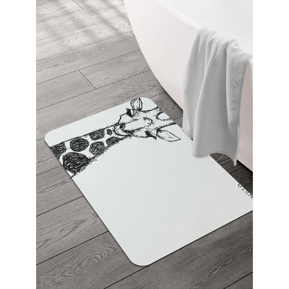 Изображение товара Коврик для ванной и туалета JOYARTY 58x38 см Скромный жираф sbmrec_18095_58x38