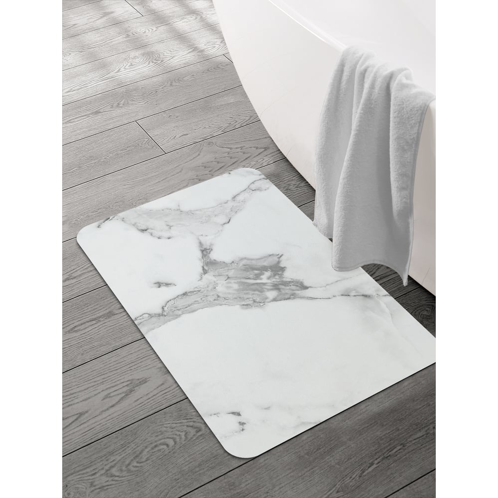 Изображение товара Коврик для ванной и туалета JOYARTY 58x38 см Мраморные разводы противоскользящий