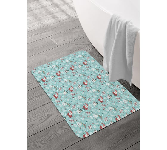 Изображение товара Коврик для ванной и туалета JOYARTY 58x38 см Новогодние друзья sbmrec_427865_58x38