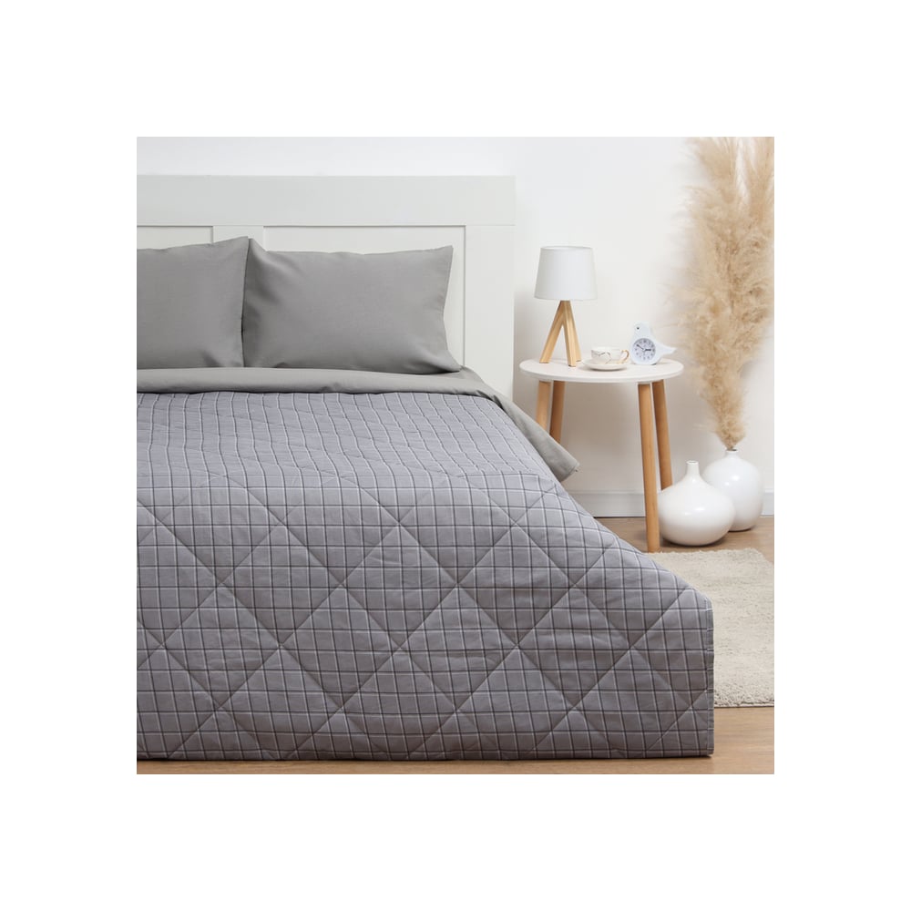 Изображение товара Покрывало LoveLife евро макси Cage: grey 240х210±5 см, микрофайбер, 100% п/э 10623951