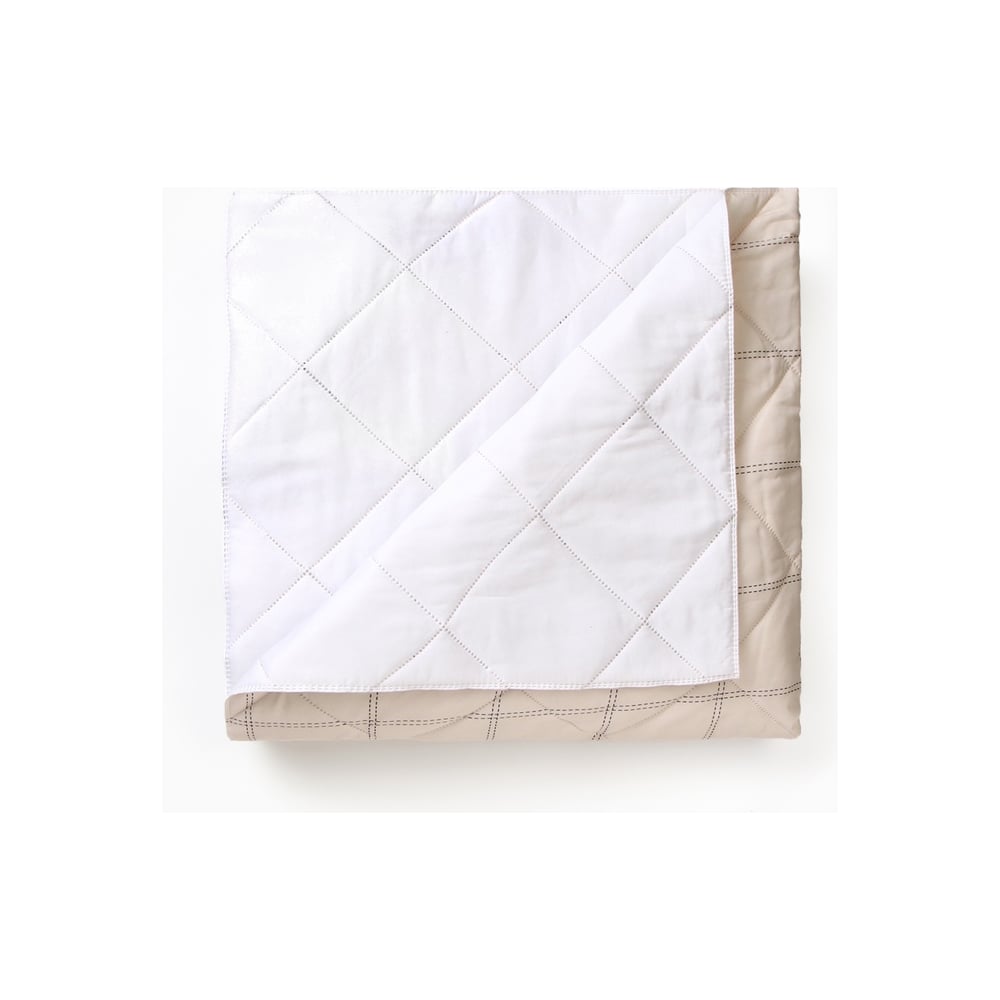 Изображение товара Покрывало LoveLife евро макси Cage 240х210 см микрофайбер бежевое в клетку