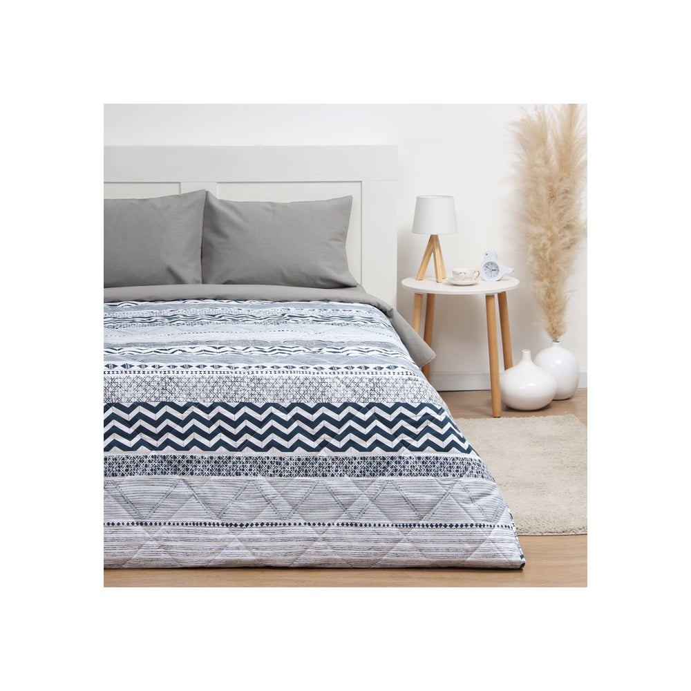 Изображение товара Покрывало LoveLife евро макси Ethnos из новосатина 240х210 см серое