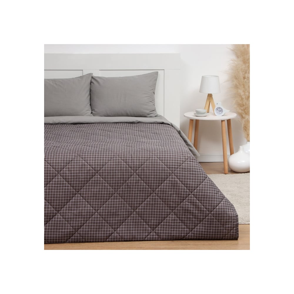Изображение товара Покрывало LoveLife евро макси Cage графит 240х210 микрофайбер
