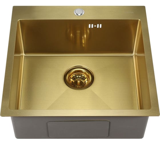 Изображение товара Мойка MELANA ProfLine 3.0/200, сатин, золото, врезная, квадратная D5050HG золото