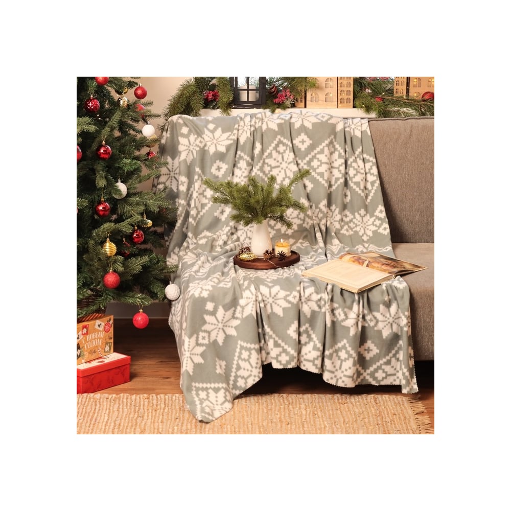 Изображение товара Плед Экономь и Я Зимние узоры 150х130 см из полиэстера