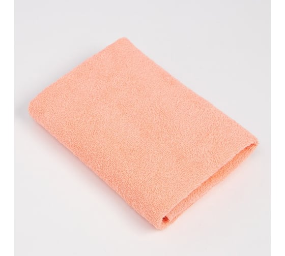 Изображение товара Полотенце махровое Экономь и Я 70х130 см, цв. персиковый, 100% хлопок, 350 гр/м2 9272978
