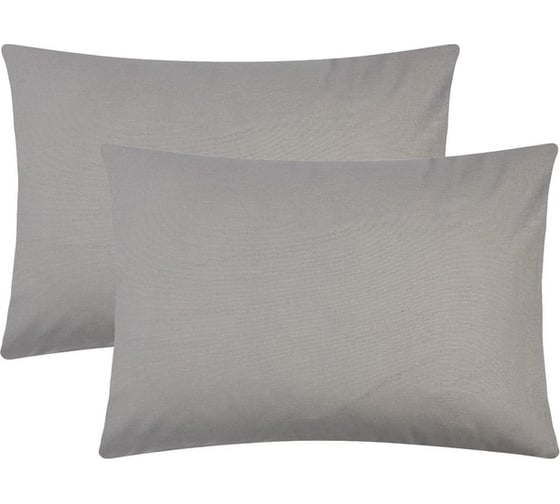 Изображение товара Комплект наволочек Этель цв. серый, 50x70 см - 2шт, поплин 125 г/м2 6925300