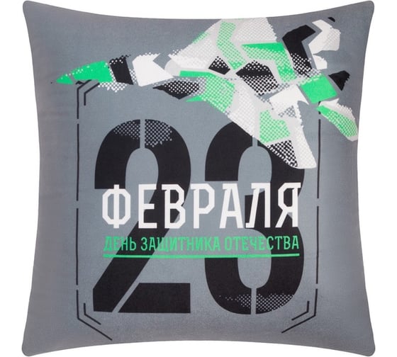 Изображение товара Наволочка декоративная Этель "Самолет" 40x40 см, велюр, 100% п/э 10808279