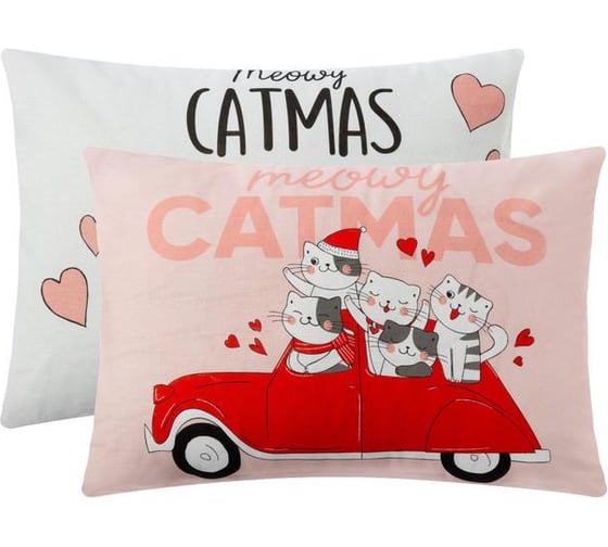 Изображение товара Комплект наволочек Этель Catmas 50x70 см - 2 шт, 100% хлопок, бязь 5091346