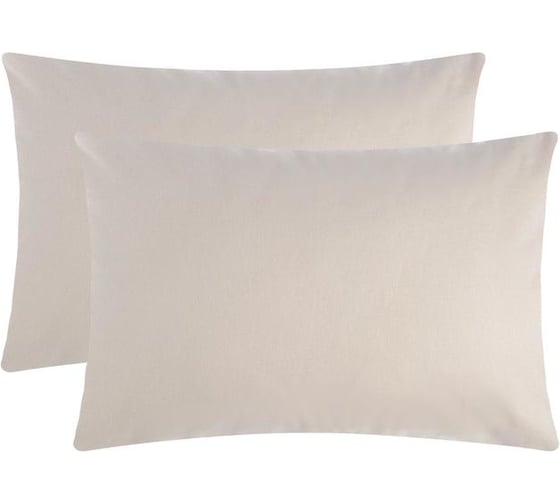 Изображение товара Комплект наволочек Этель бежевый, 50x70 см - 2 шт, 100% хлопок, поплин 7072243