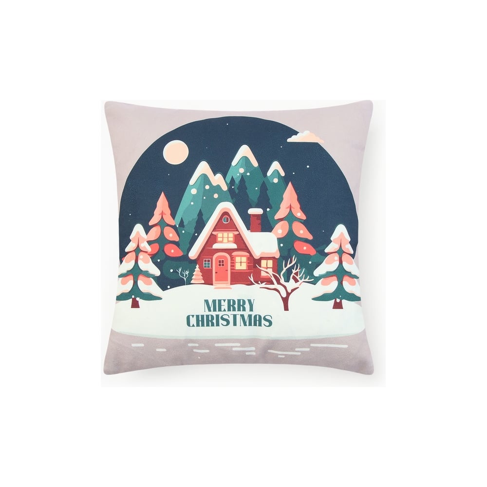Чехол на подушку Этель "Merry Christmas" 40x40 см, 100% п/э 10402784