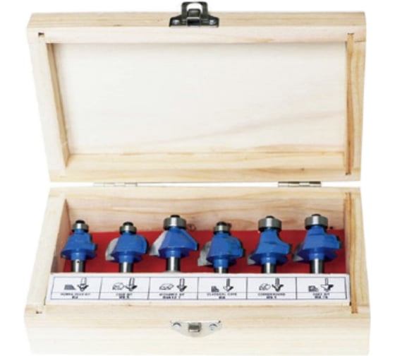 Изображение товара Набор фрез В (6 шт; хвостовик 8 мм) ДИОЛД 90101010