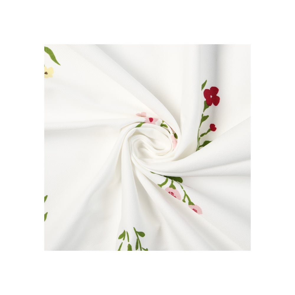 Изображение товара Комплект штор для кухни Этель "Цветочек", 150x150 см - 2 шт, саржа 190 г/м2, 100% хл 10783192