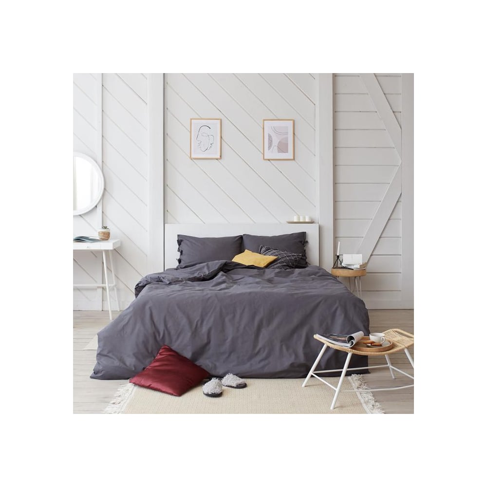 Изображение товара Комплект постельного белья Этель 1, 5 сп "Серая гавань" 140x200/143x215/50x70