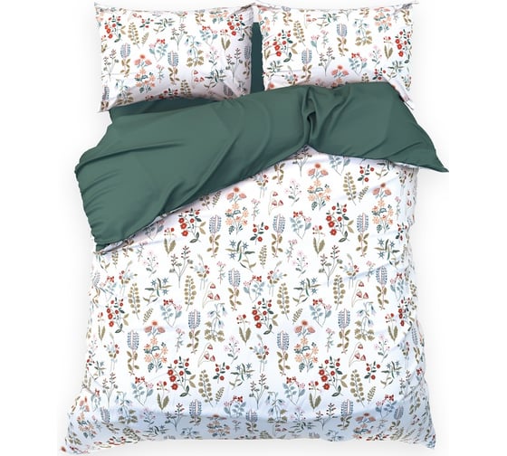 Изображение товара Комплект постельного белья Этель 1.5 сп Alpine meadow 143х215 см, 150х214 см, 50х70 см - 2 шт, поплин, хл 100% 10629901