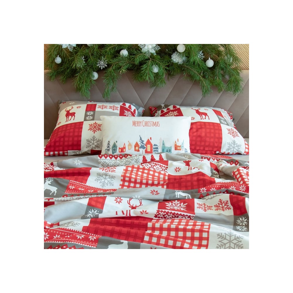 Изображение товара Комплект постельного белья Этель 1.5 сп New Year's patchwork 143х215 см, 150х214 см, 70х70 см 2 шт, бязь 125г/м2 9823655 Изображение товара Комплект постельного белья Этель 1.5 сп New Year's patchwork 143х215 см, 150х214 см, 70х70 см 2 шт, бязь 125г/м2 9823655