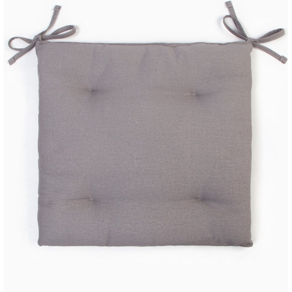 Изображение товара Сидушка Этель ECO серый 42х42 см для стульев из хлопка и льна