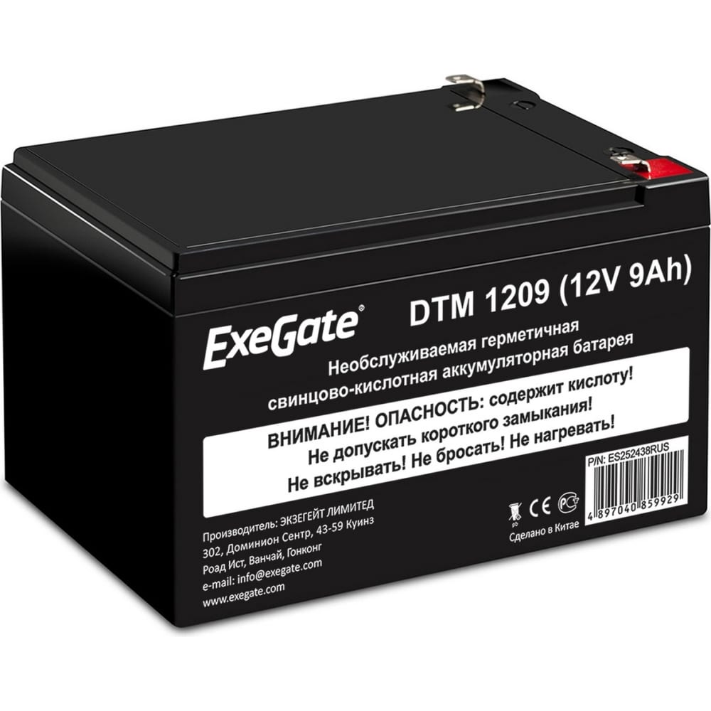 Аккумуляторная батарея ExeGate 252438 DTM 1209 - фото 1