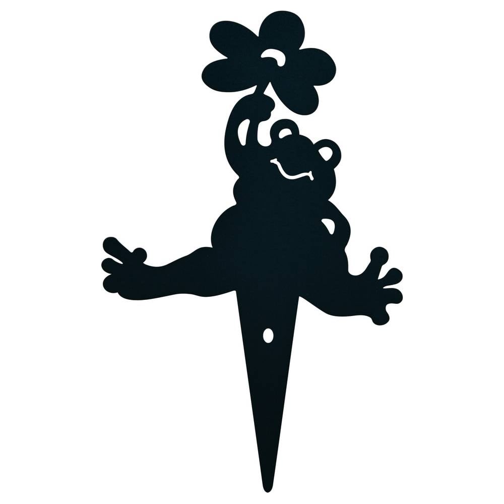 Изображение товара Садовая фигурка Лягушка с цветком МУЛЬТИДОМ 16,5х27 см металл