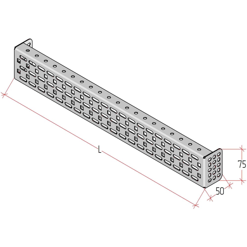 Изображение товара Лонжерон MULTICOLOR MLS 75 1000 мм оцинкованный сталь