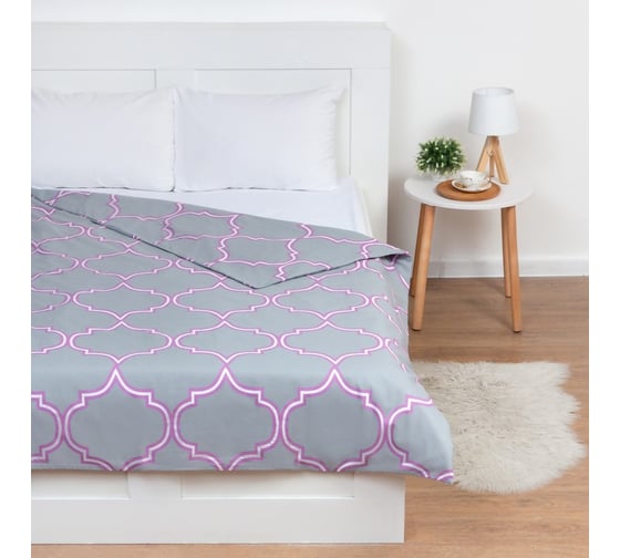 Изображение товара Пододеяльник Этель 175х210 см, цв. сиреневый, 100% хлопок, поплин, 125 г/м² 10801861