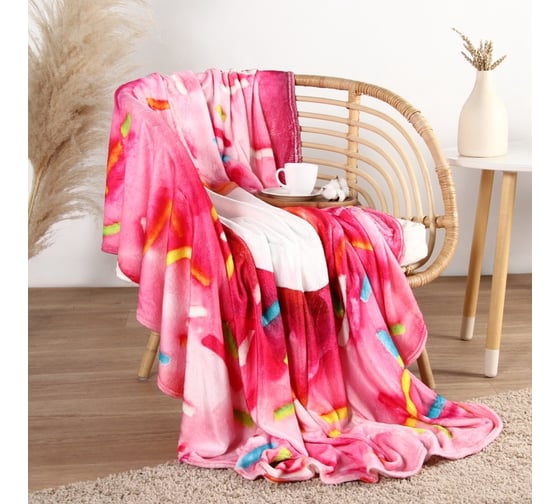 Изображение товара Плед Этель Пончик d=180 см, корал флис, 280 гр 10785348