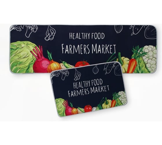 Изображение товара Набор ковриков для кухни Этель "Farmers" 2 шт, 40x60 см, 40x120 см 10516134